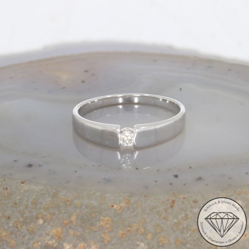 Wert 990 € CHRIST Solitär Brillant Ring in 585er 14 K Weißgold - 101575