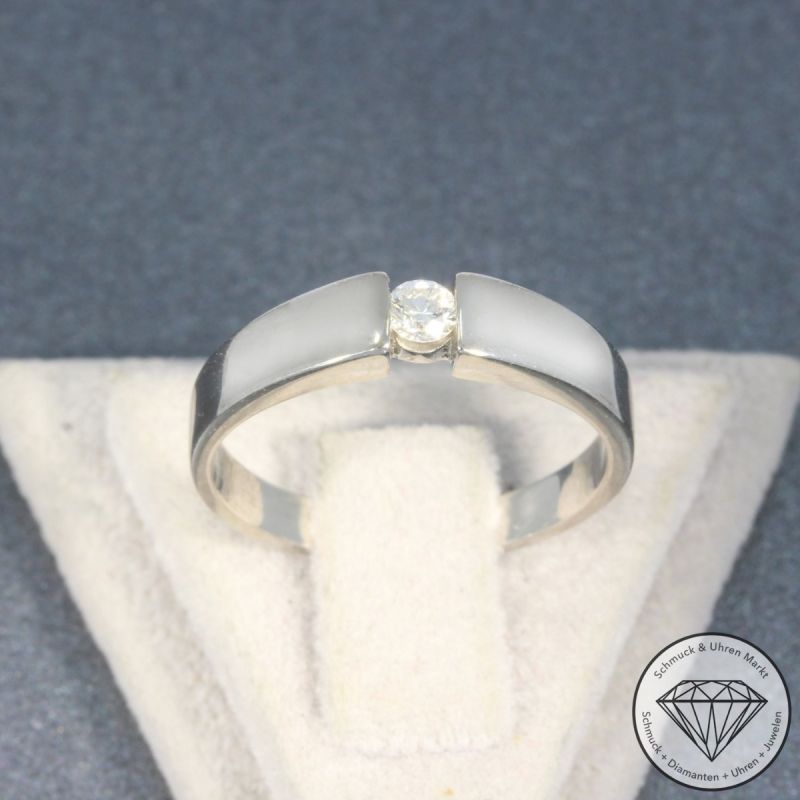 Wert 1190 € CHRIST Solitär Brillant Ring in 585er 14 K Weißgold - 101606
