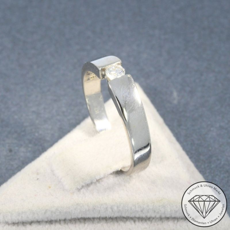 Wert 1190 € CHRIST Solitär Brillant Ring in 585er 14 K Weißgold - 101606