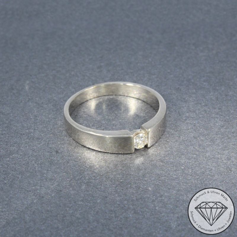 Wert 1190 € CHRIST Solitär Brillant Ring in 585er 14 K Weißgold - 101606