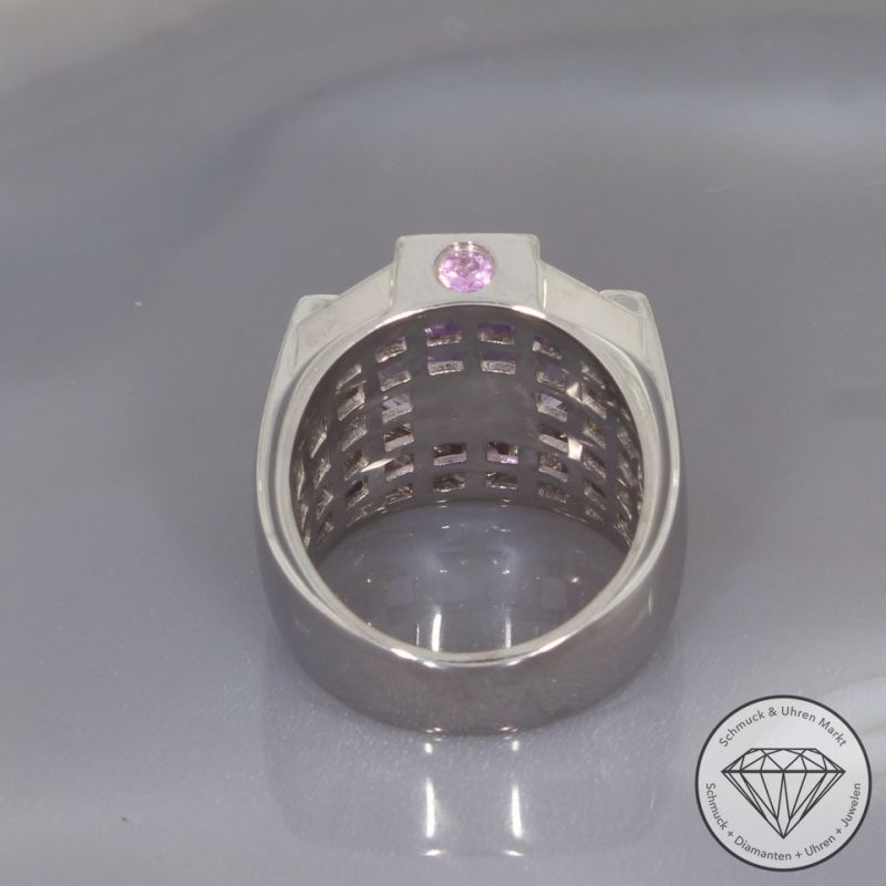 Wert 4800 € Jette Joop Amethyst Saphir Ring in 750er 18 K Weißgold - 101650