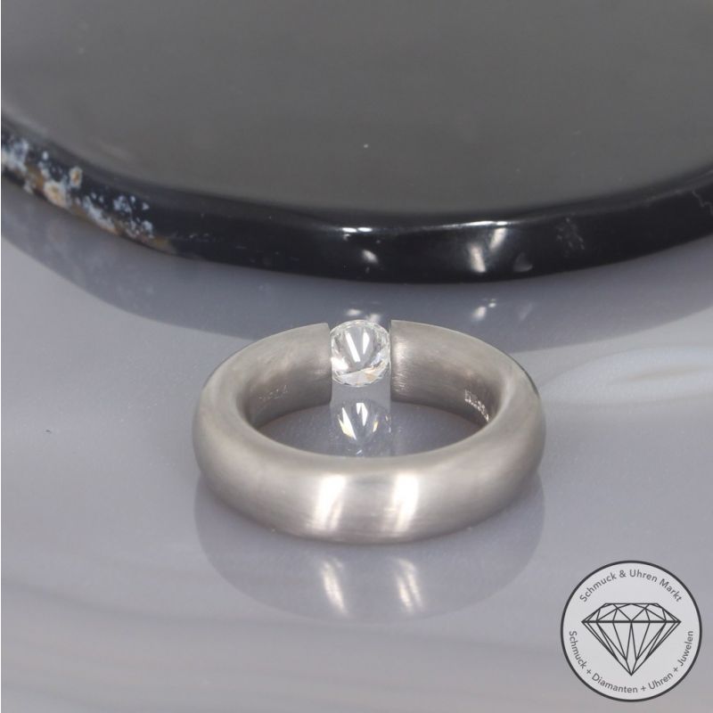 Wert 7500 € Niessing Solitär Brillant Ring (ca. 0,50 carat) in 750er 18 K Weißgold - 101680