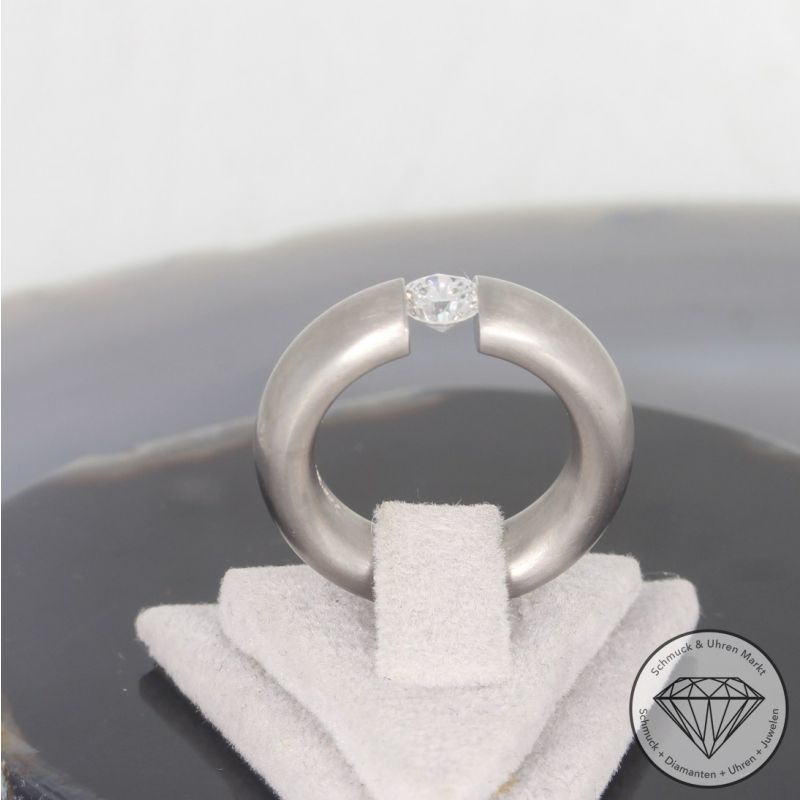 Wert 7500 € Niessing Solitär Brillant Ring (ca. 0,50 carat) in 750er 18 K Weißgold - 101680