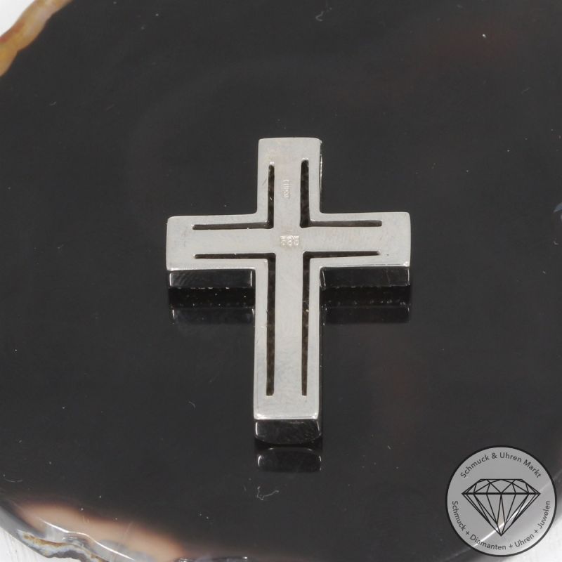 Wert 5650 € Christ Brillant Anhänger Kreuz (ca. 1,39 carat) in 585er 14 K Weißgold - 101706 
