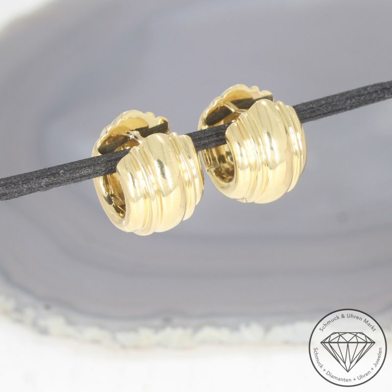 Wert 2790 € Ohrringe Creolen in 750er 18 K Gelbgold - 101708