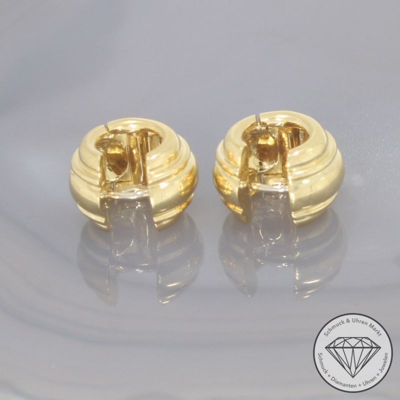 Wert 2790 € Ohrringe Creolen in 750er 18 K Gelbgold - 101708