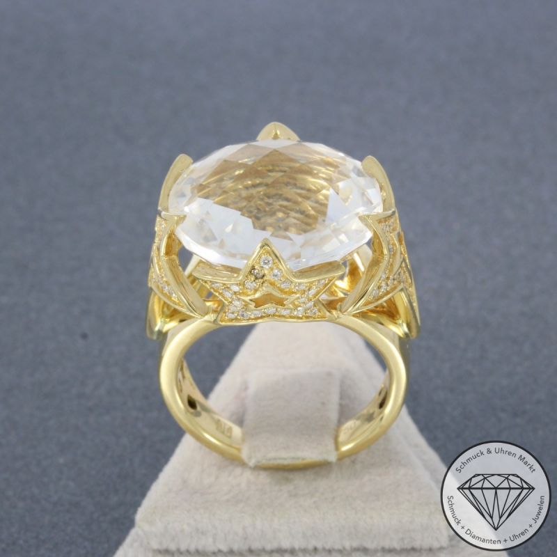 JETTE JOOP Brillant Bergkristall Ring in 750er 18 K Gelbgold - 101712