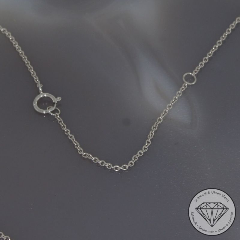 Wert 2290 € Brillant Anhänger & Kette (0,29 carat) in 585er 14 K Weißgold - H1865