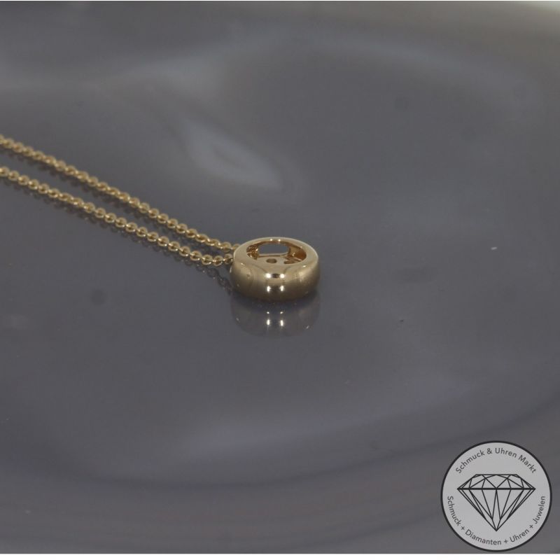 Wert 2290 € Brillant Anhänger & Kette (0,30 carat) in 585er 14 K Gelbgold - H1866