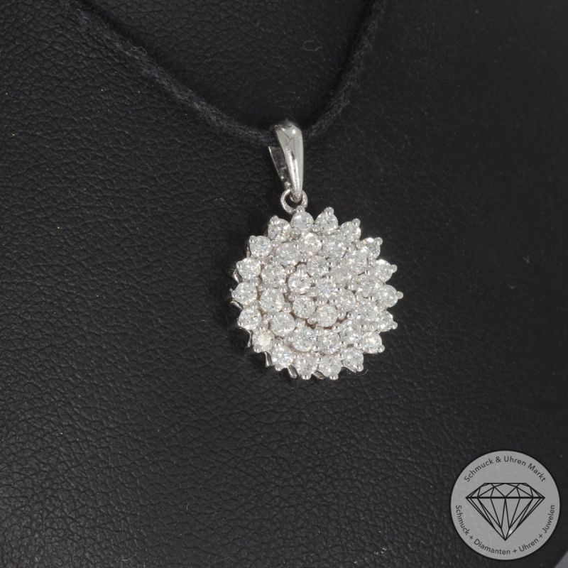 Wert 2390 € Brillant Anhänger (0,95 carat) in 750er 18 K Weißgold - 101794