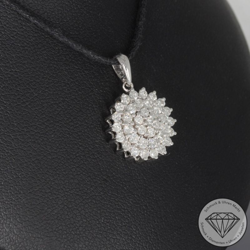 Wert 2390 € Brillant Anhänger (0,95 carat) in 750er 18 K Weißgold - 101794