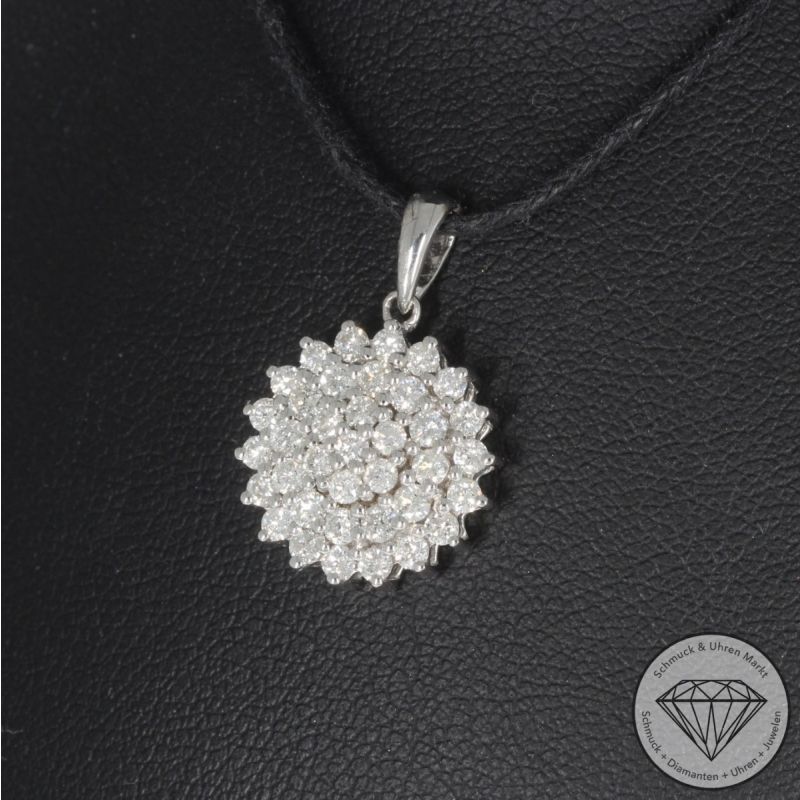Wert 2390 € Brillant Anhänger (0,95 carat) in 750er 18 K Weißgold - 101794