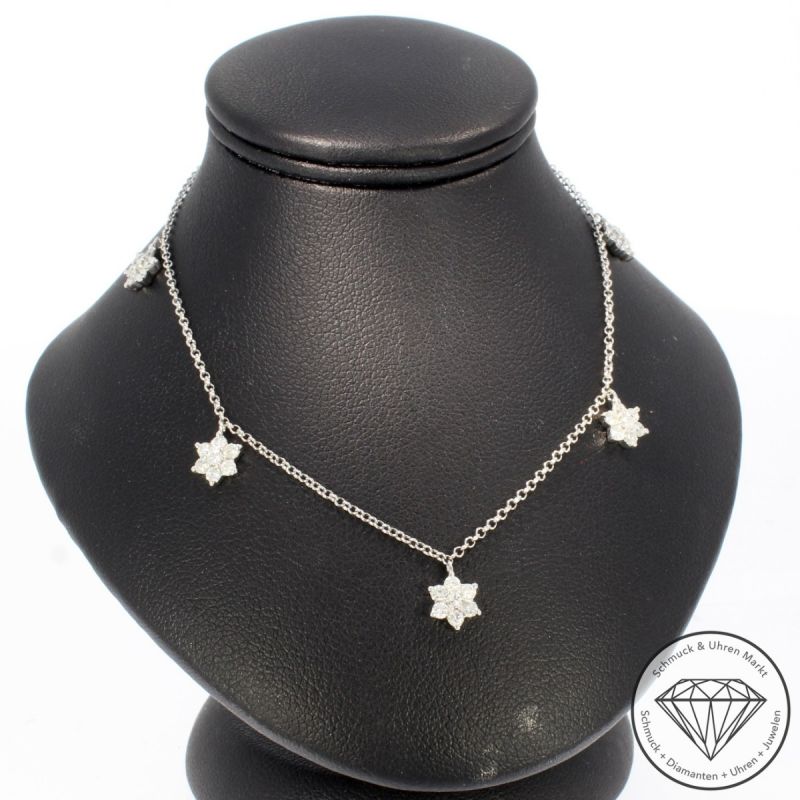 Wert 2990 € Brillant Collier (0,70 carat) in 750er 18 K Weißgold - 101796