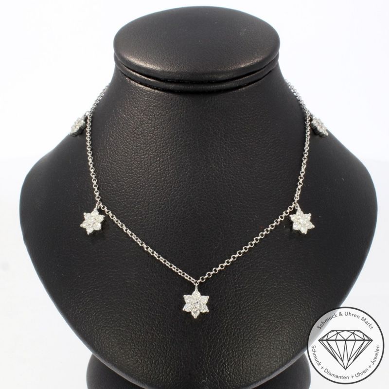 Wert 2990 € Brillant Collier (0,70 carat) in 750er 18 K Weißgold - 101796