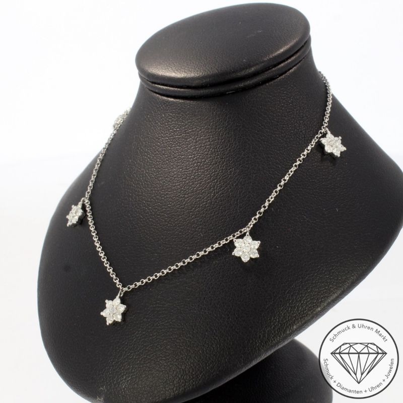 Wert 2990 € Brillant Collier (0,70 carat) in 750er 18 K Weißgold - 101796