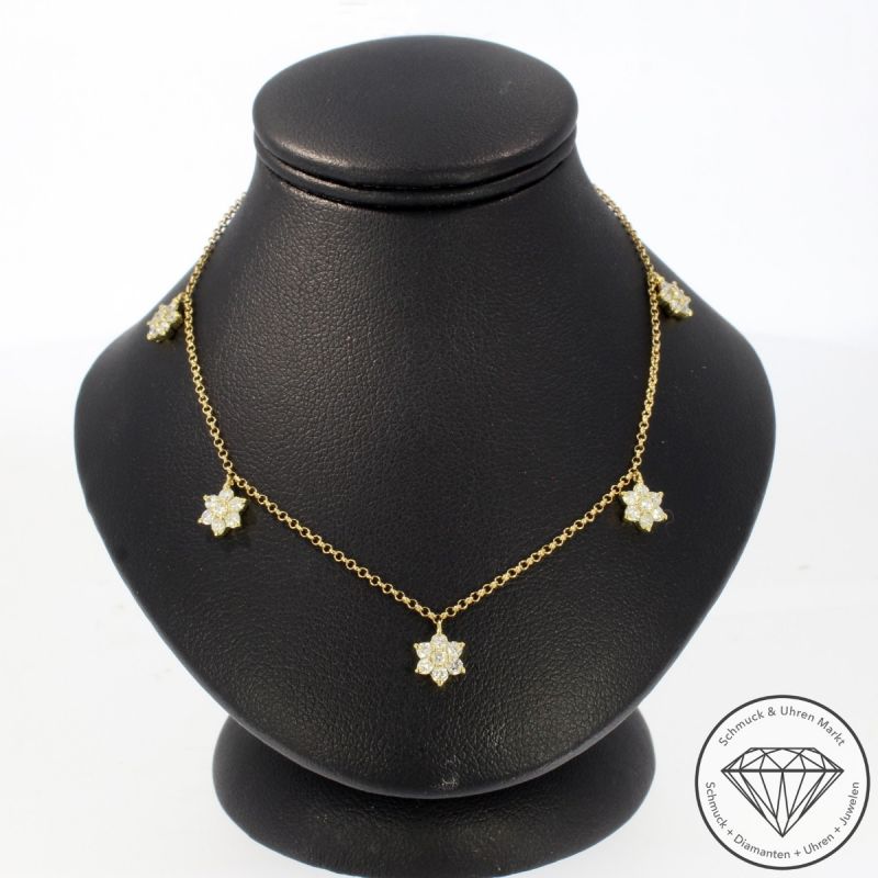 Wert 2990 € Brillant Collier (0,70 carat) in 750er 18 K Gelbgold - 101797