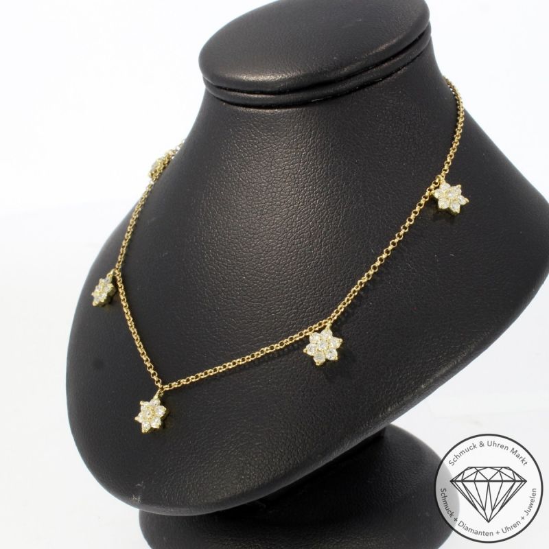 Wert 2990 € Brillant Collier (0,70 carat) in 750er 18 K Gelbgold - 101797