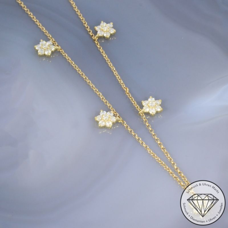 Wert 2990 € Brillant Collier (0,70 carat) in 750er 18 K Gelbgold - 101797