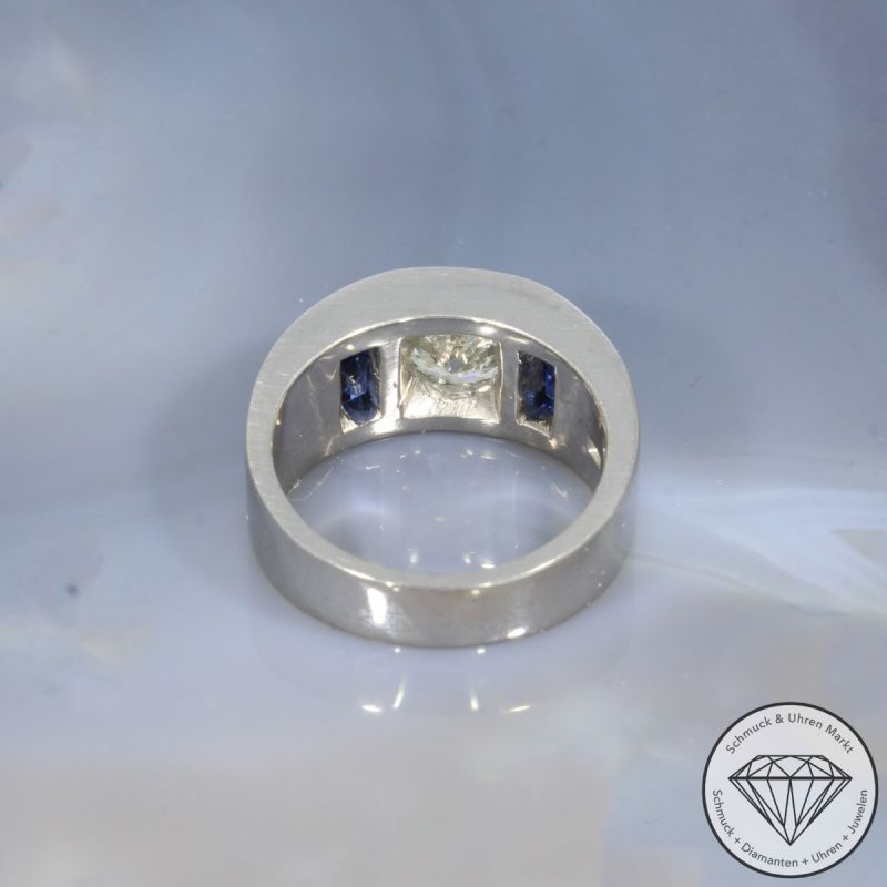 Wert 23800 € Brillant Saphir Ring in 585er 14 K Weißgold - 101805