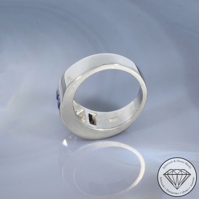 Wert 23800 € Brillant Saphir Ring in 585er 14 K Weißgold - 101805