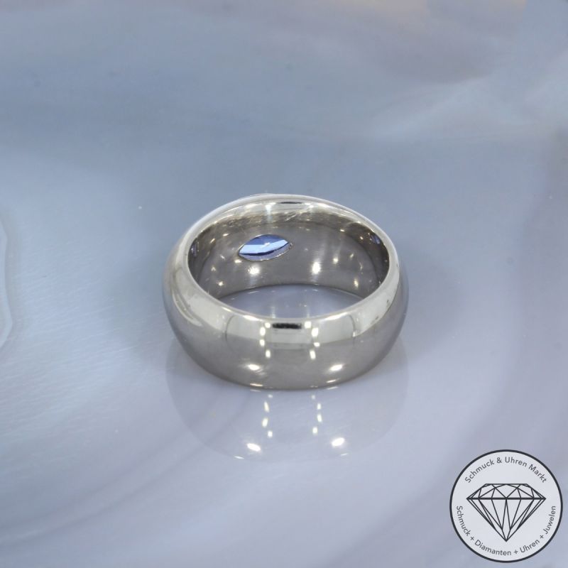 Wert 5900 € Tansanit Ring in 750er 18 K Weißgold - 101817