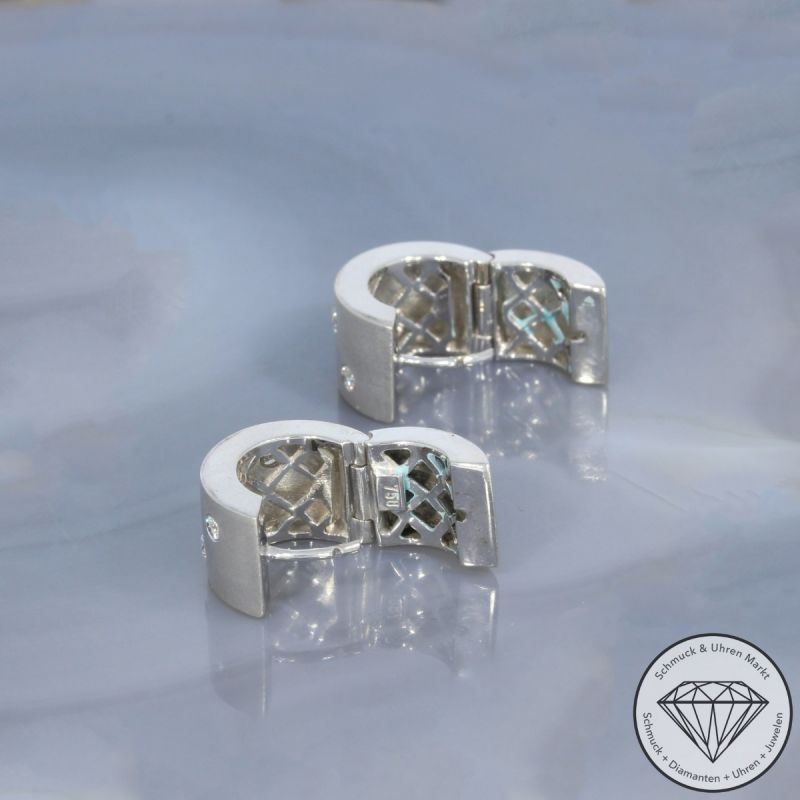 Wert 3490 € Brillant Ohrringe Creolen (ca. 0,30 carat) in 750er 18 K Weißgold - 101819