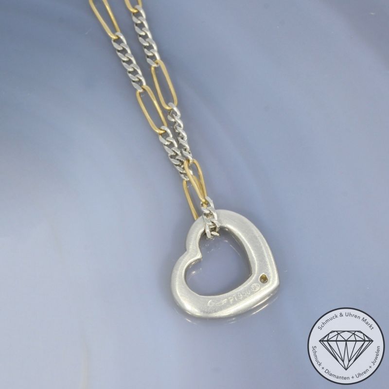 Wert 1590 € Solitär Diamant Anhänger mit Kette (ca. 0,02 carat) in 750er 18 K Gelbgold & und 950er Platin - 101820