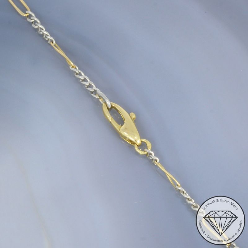 Wert 1590 € Solitär Diamant Anhänger mit Kette (ca. 0,02 carat) in 750er 18 K Gelbgold & und 950er Platin - 101820
