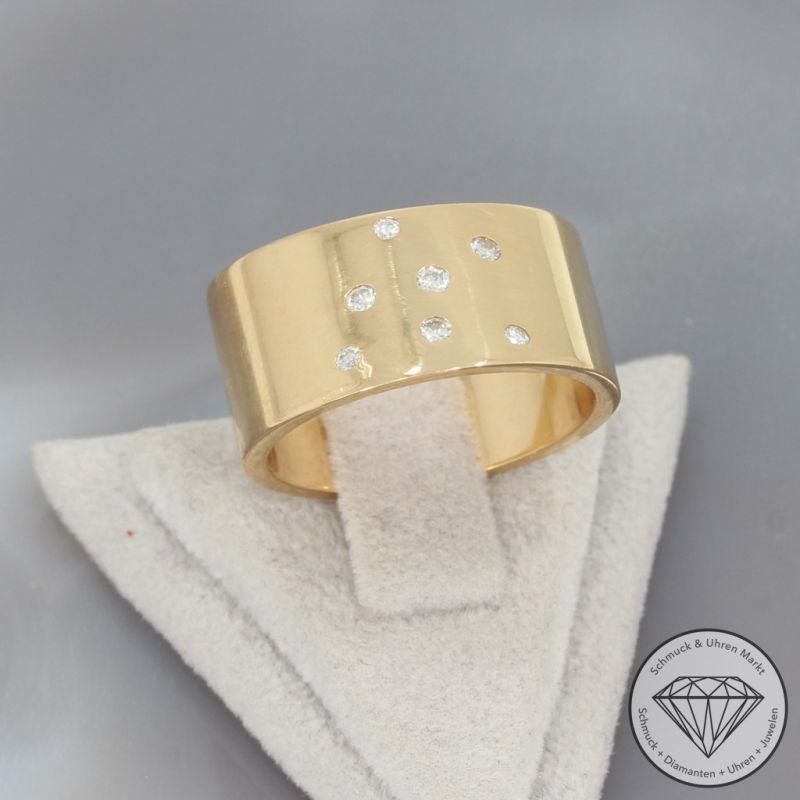 Sale! Wert 4590 € Brillant Ring (lupenrein, ca. 0,14 carat) in 750er 18 K Gelbgold - 101893