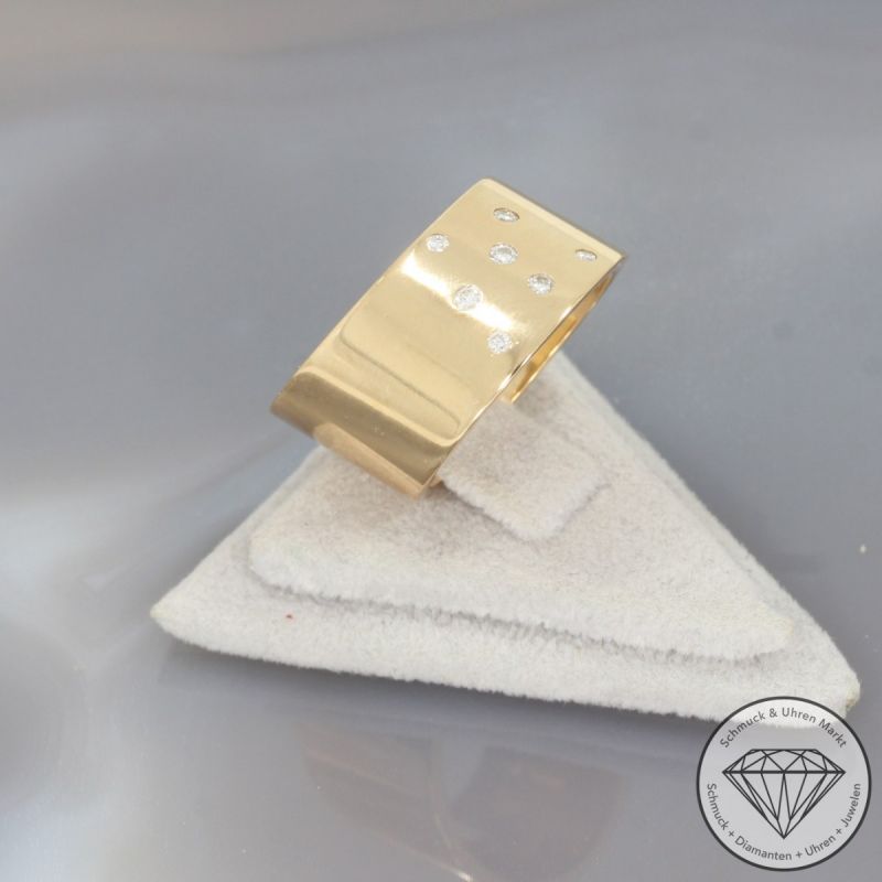 Sale! Wert 4590 € Brillant Ring (lupenrein, ca. 0,14 carat) in 750er 18 K Gelbgold - 101893
