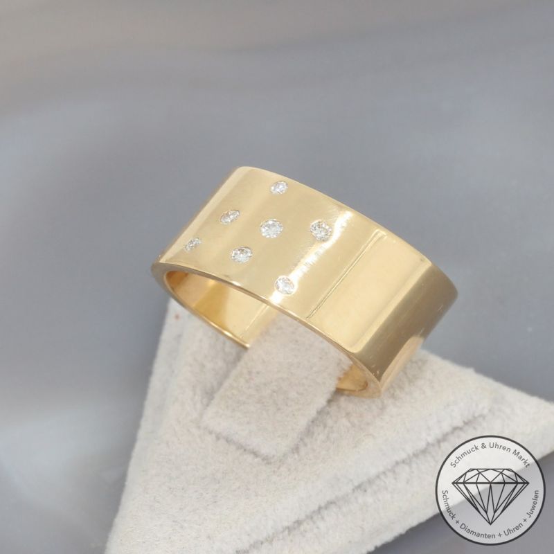 Sale! Wert 4590 € Brillant Ring (lupenrein, ca. 0,14 carat) in 750er 18 K Gelbgold - 101893