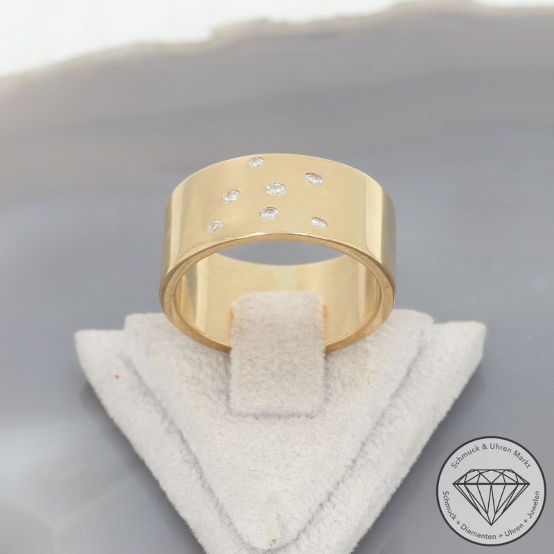Sale! Wert 4590 € Brillant Ring (lupenrein, ca. 0,14 carat) in 750er 18 K Gelbgold - 101893
