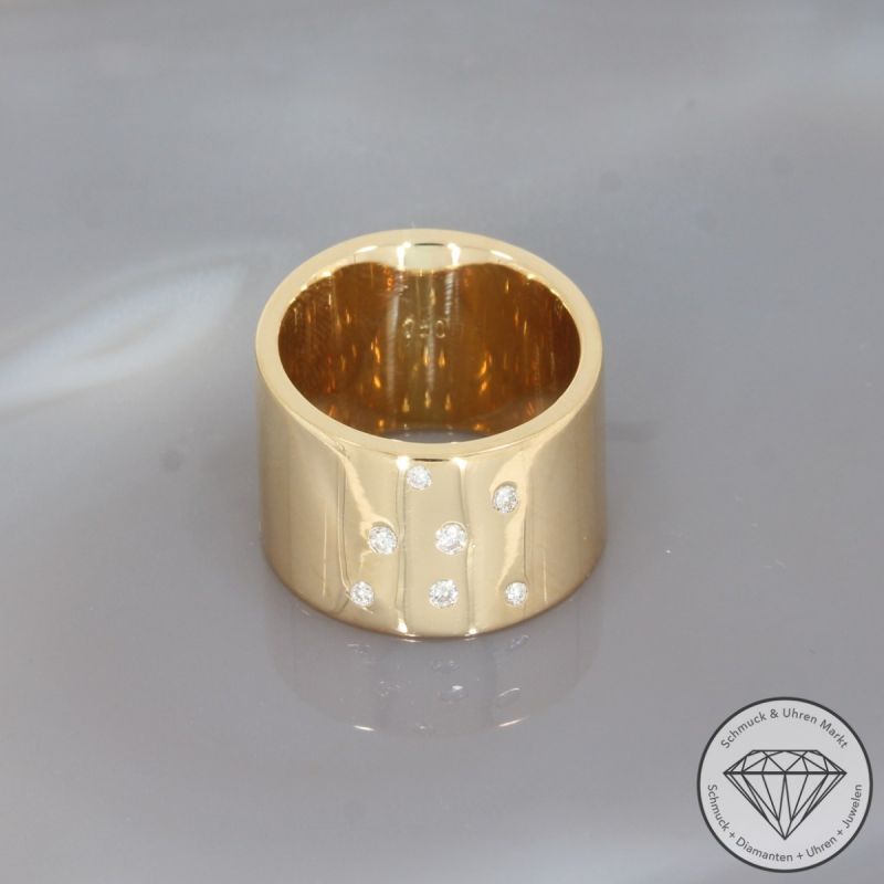 Sale! Wert 4590 € Brillant Ring (lupenrein, ca. 0,14 carat) in 750er 18 K Gelbgold - 101893