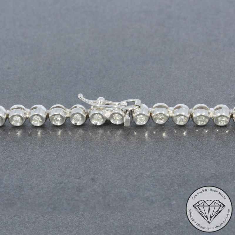 Wert 8900 € Bicolor Diamant Saphir Collier in 585er 14 K Gold - 101898