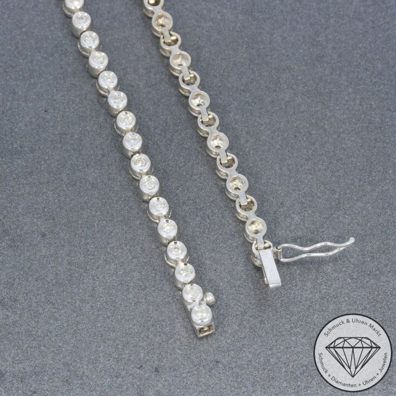 Wert 8900 € Bicolor Diamant Saphir Collier in 585er 14 K Gold - 101898