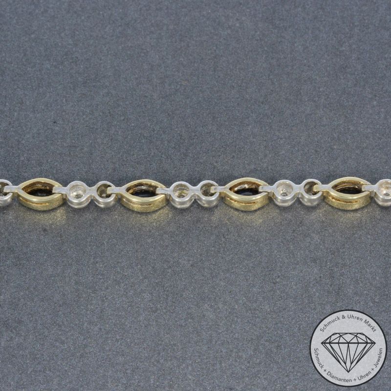 Wert 8900 € Bicolor Diamant Saphir Collier in 585er 14 K Gold - 101898