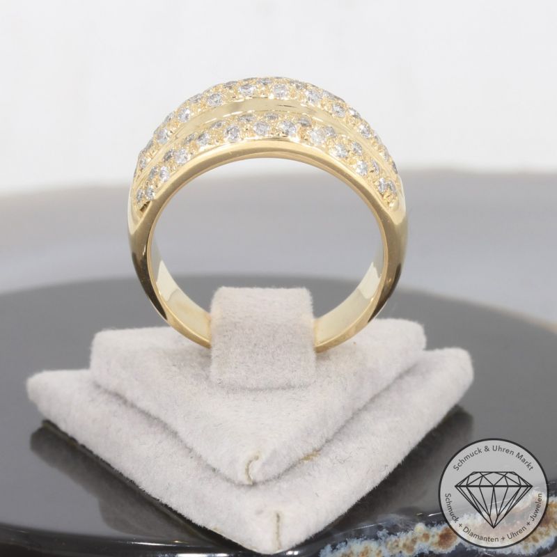 Wert 5390 € Brillant Ring (ca. 1,40 carat) in 750er 18 K Gelbgold - 101902