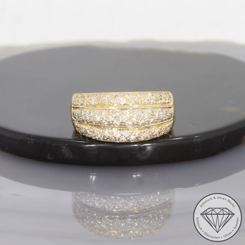 Wert 5390 € Brillant Ring (ca. 1,40 carat) in 750er 18 K Gelbgold - 101902