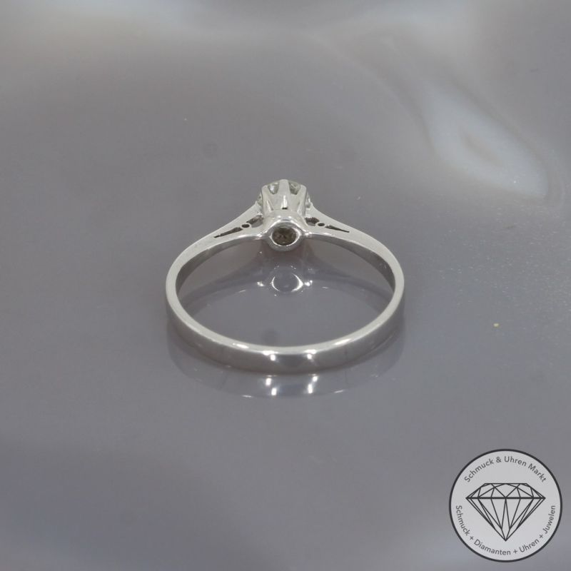 Wert 1590 € Solitär Brillant Ring (ca. 0,25 carat) in 750er 18 K Weißgold - 101916