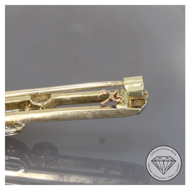 Wert 2900 € Diamant Brosche (ca. 1,07 carat) in 585er 14 K Gold - 101935