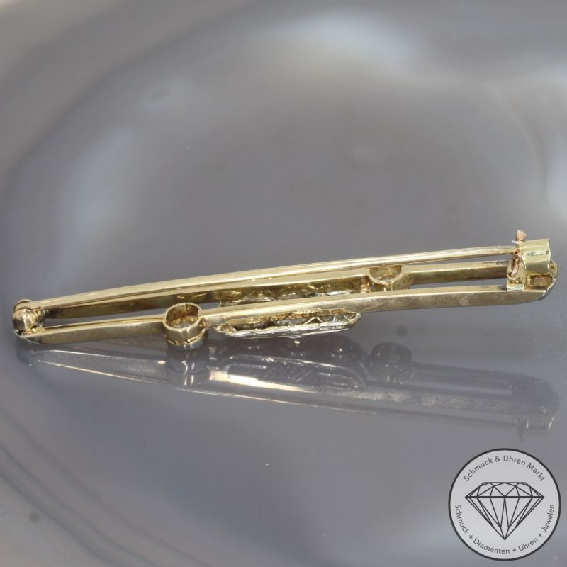 Wert 2900 € Diamant Brosche (ca. 1,07 carat) in 585er 14 K Gold - 101935