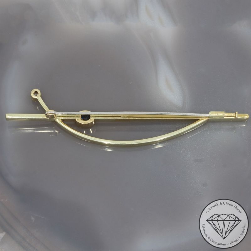 Wert 3300 € Brillant Saphir Brosche in 585er 14 K Gelbgold - 101969