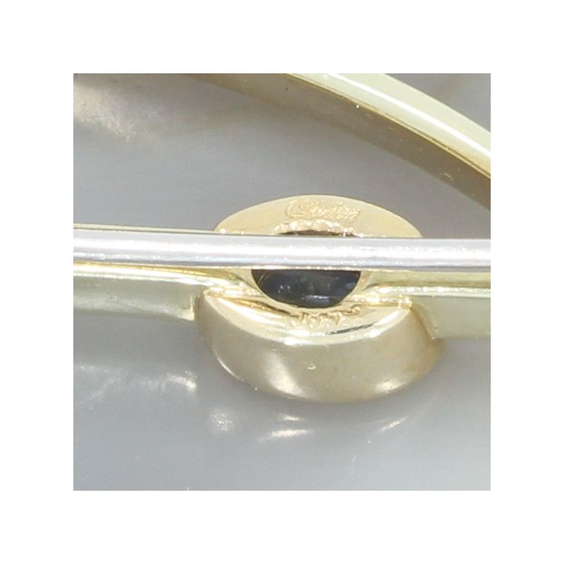 Wert 3300 € Brillant Saphir Brosche in 585er 14 K Gelbgold - 101969