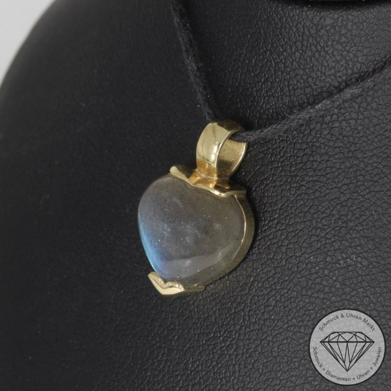 Wert 450 € Mondstein Anhänger in 333er 8 K Gelbgold - 101972