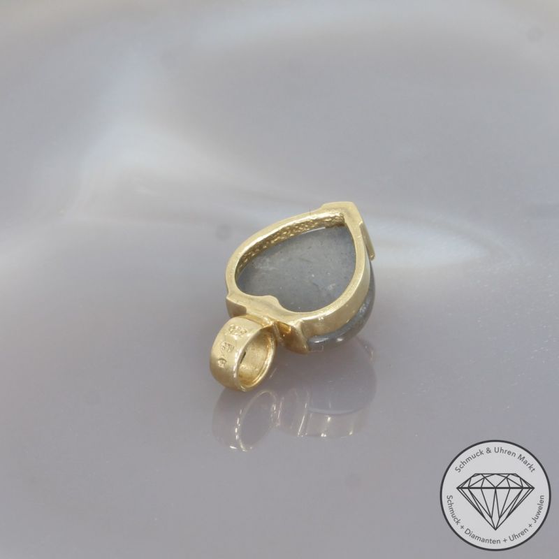 Wert 450 € Mondstein Anhänger in 333er 8 K Gelbgold - 101972