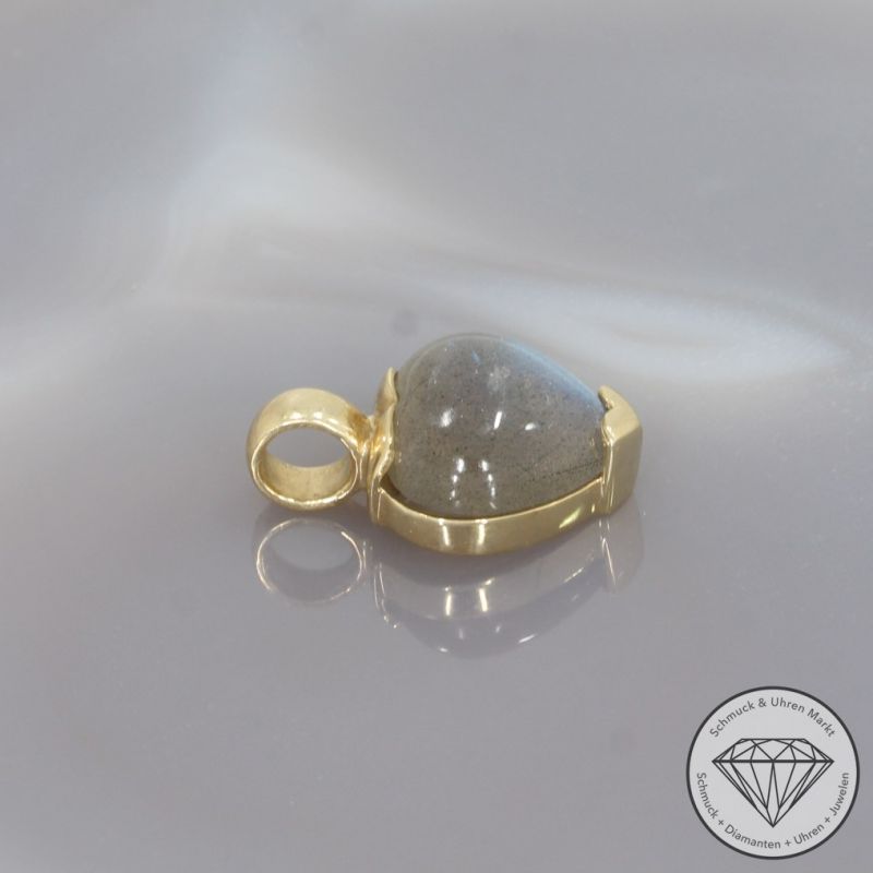 Wert 450 € Mondstein Anhänger in 333er 8 K Gelbgold - 101972