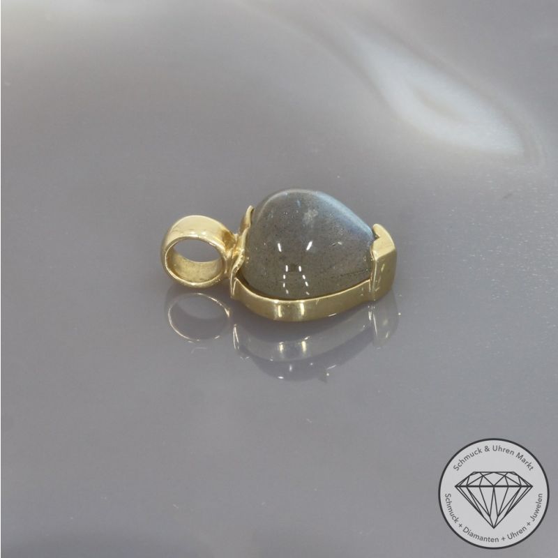 Wert 450 € Mondstein Anhänger in 333er 8 K Gelbgold - 101972