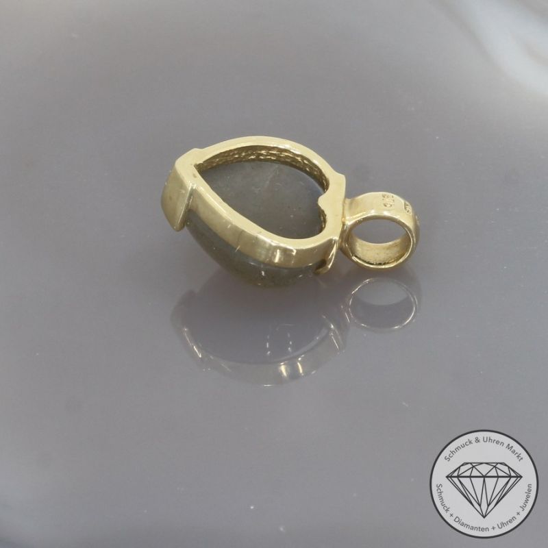 Wert 450 € Mondstein Anhänger in 333er 8 K Gelbgold - 101972
