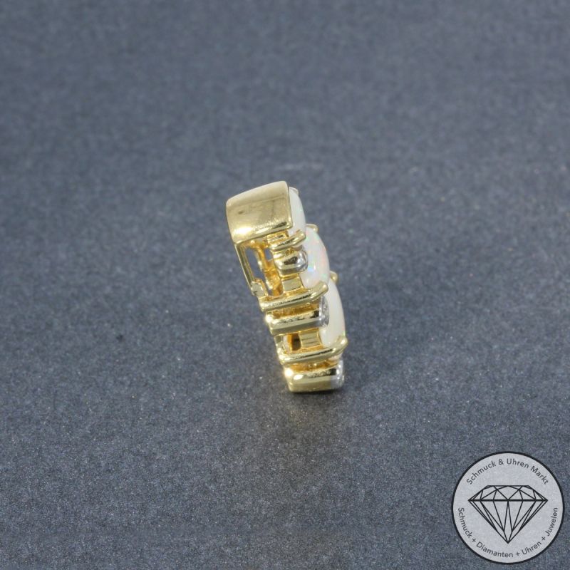 Wert 500 € Brillant Opal Anhänger in 585er 14 K Gelbgold - 102013