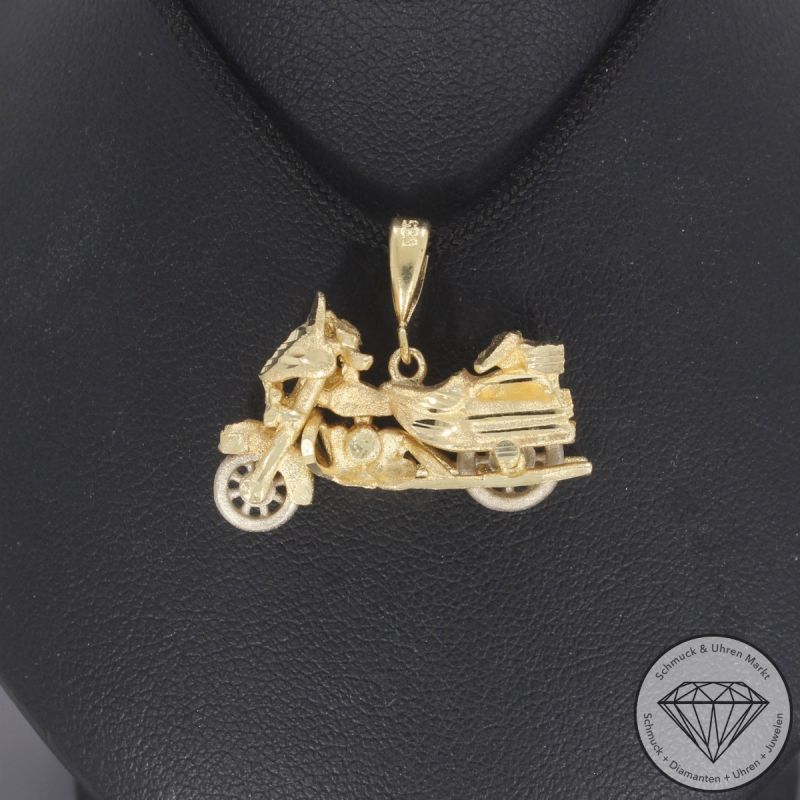 Wert 1250 € Motorrad Anhänger in 585er 14 K Gelbgold - 102031